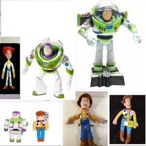 TOY STORY LOT of 10 Buzz Lightyear Talking & Action Figure Jessie & Woody Plush